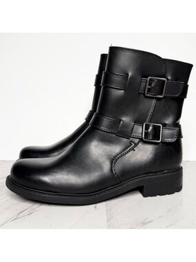 BOC Black Buckle Moto Boot 8M